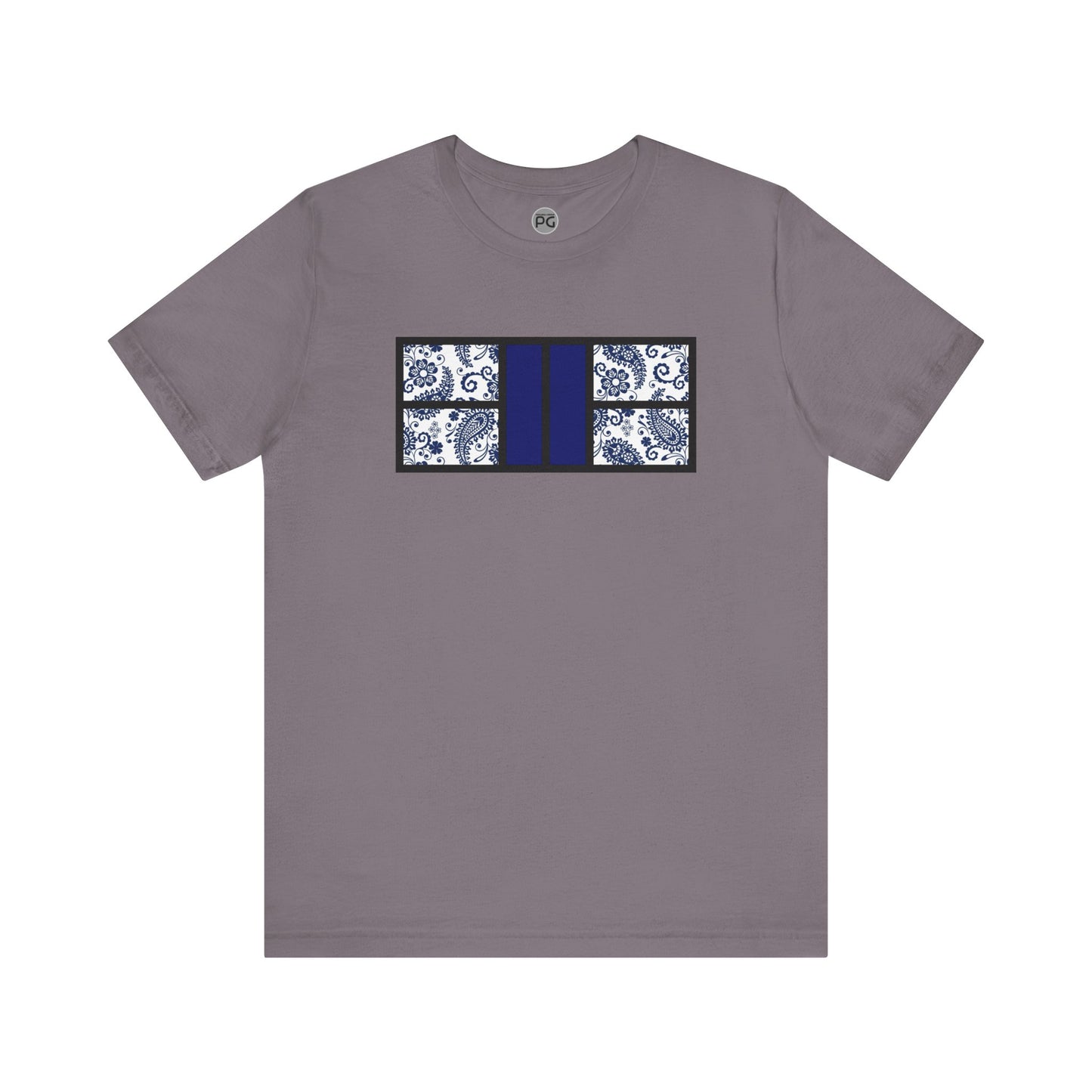 Blue Inside Paisley Pickleball Court Unisex Tee