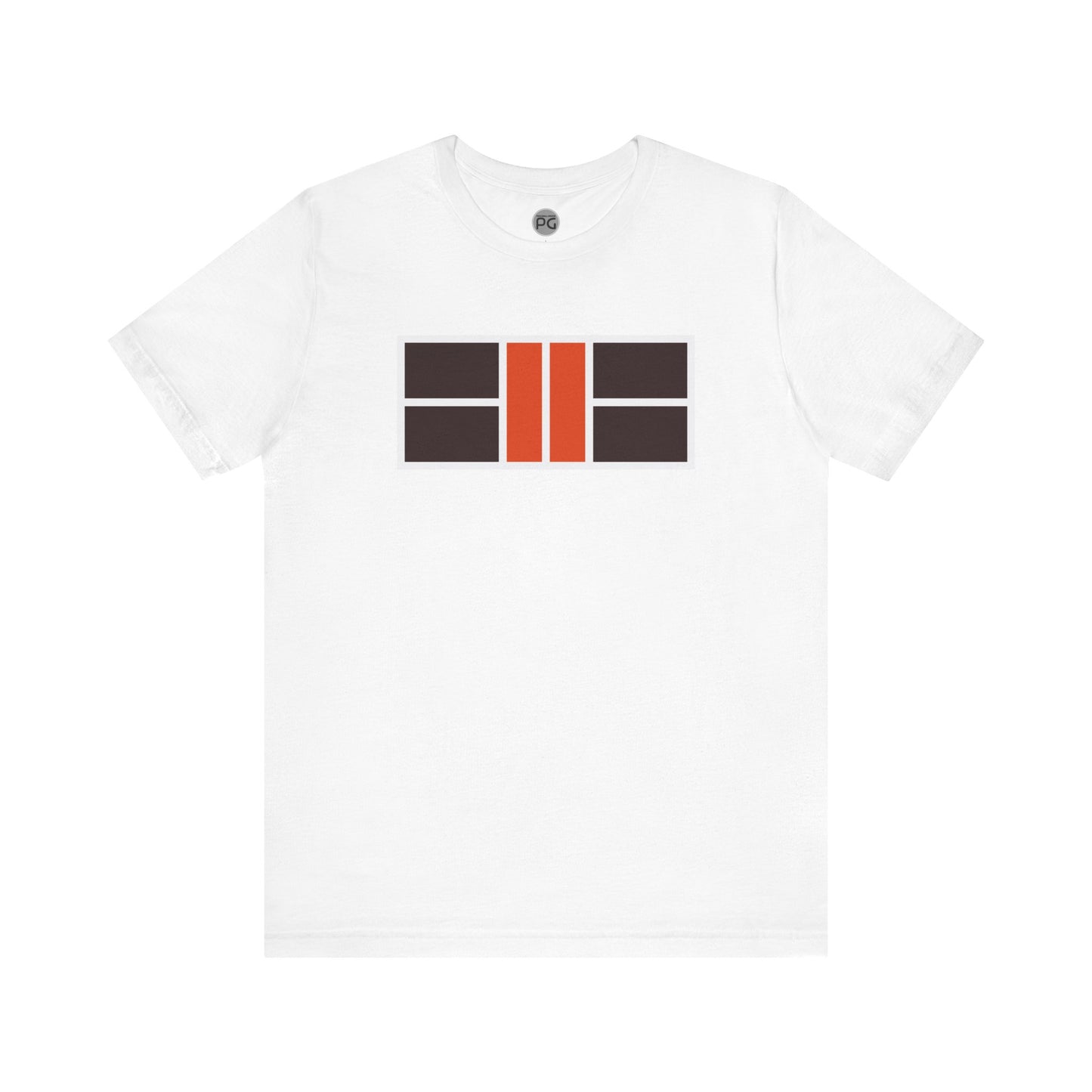 Pickleball Tee - Black and Orange Court Design