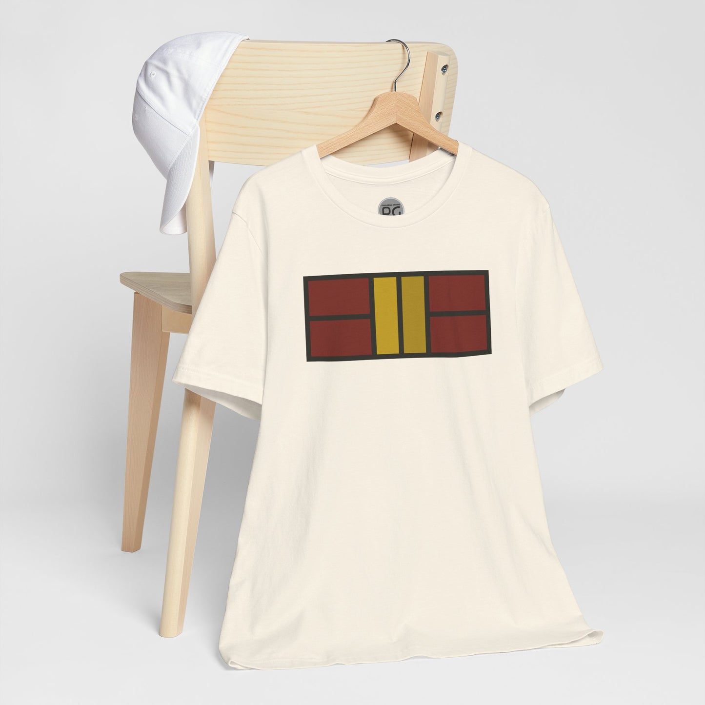Classy Maroon/Gold Pickleball Court Unisex Tee