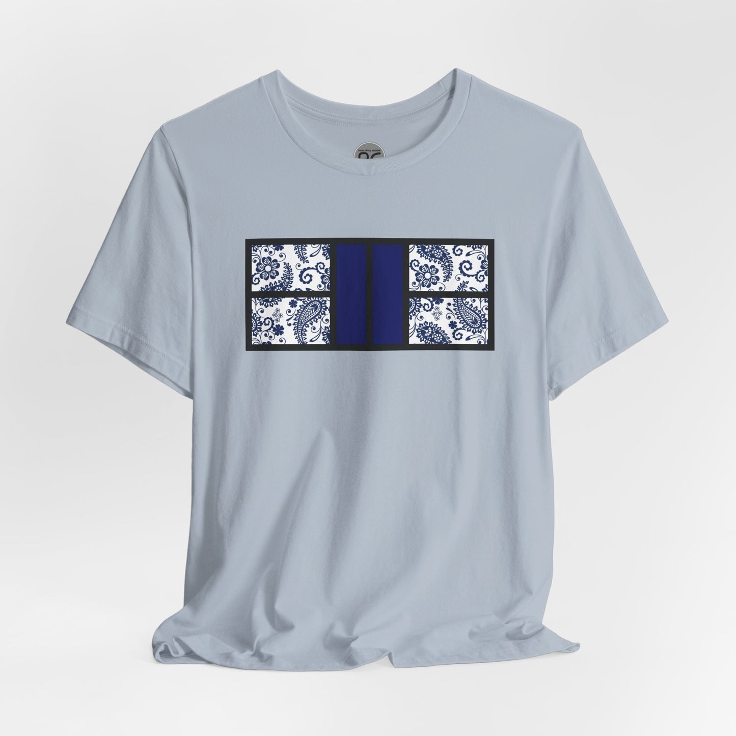Blue Inside Paisley Pickleball Court Unisex Tee
