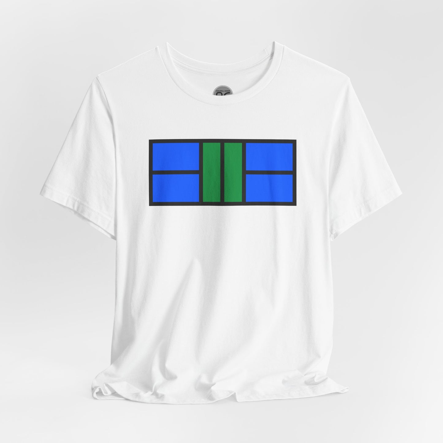 Classy Blue/Green Pickleball Court Unisex Tee