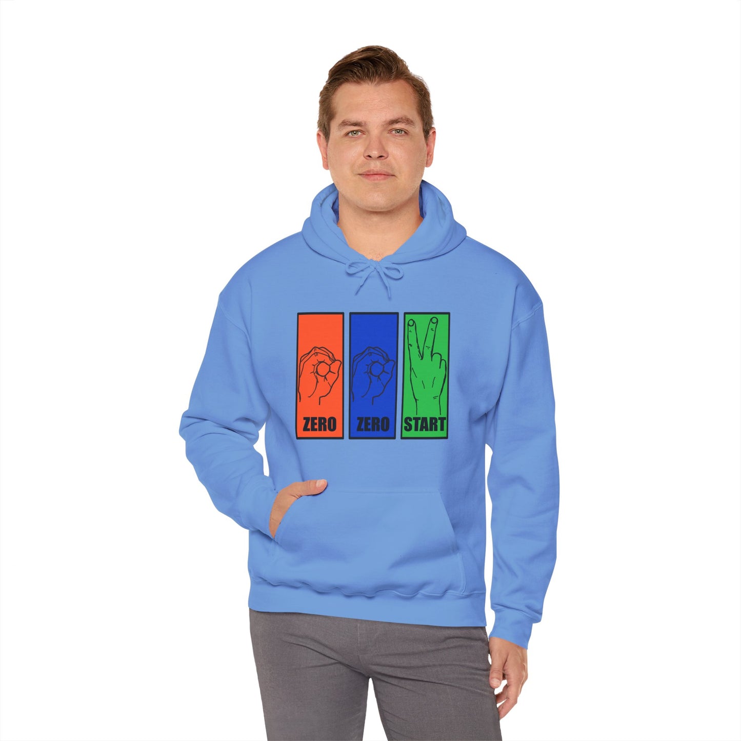 Sign language Pickleball court Unisex Hooded Sweatshirt