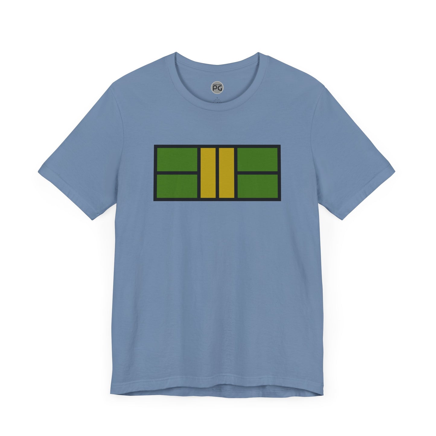 Classy Green/Gold Pickleball Court Unisex Tee