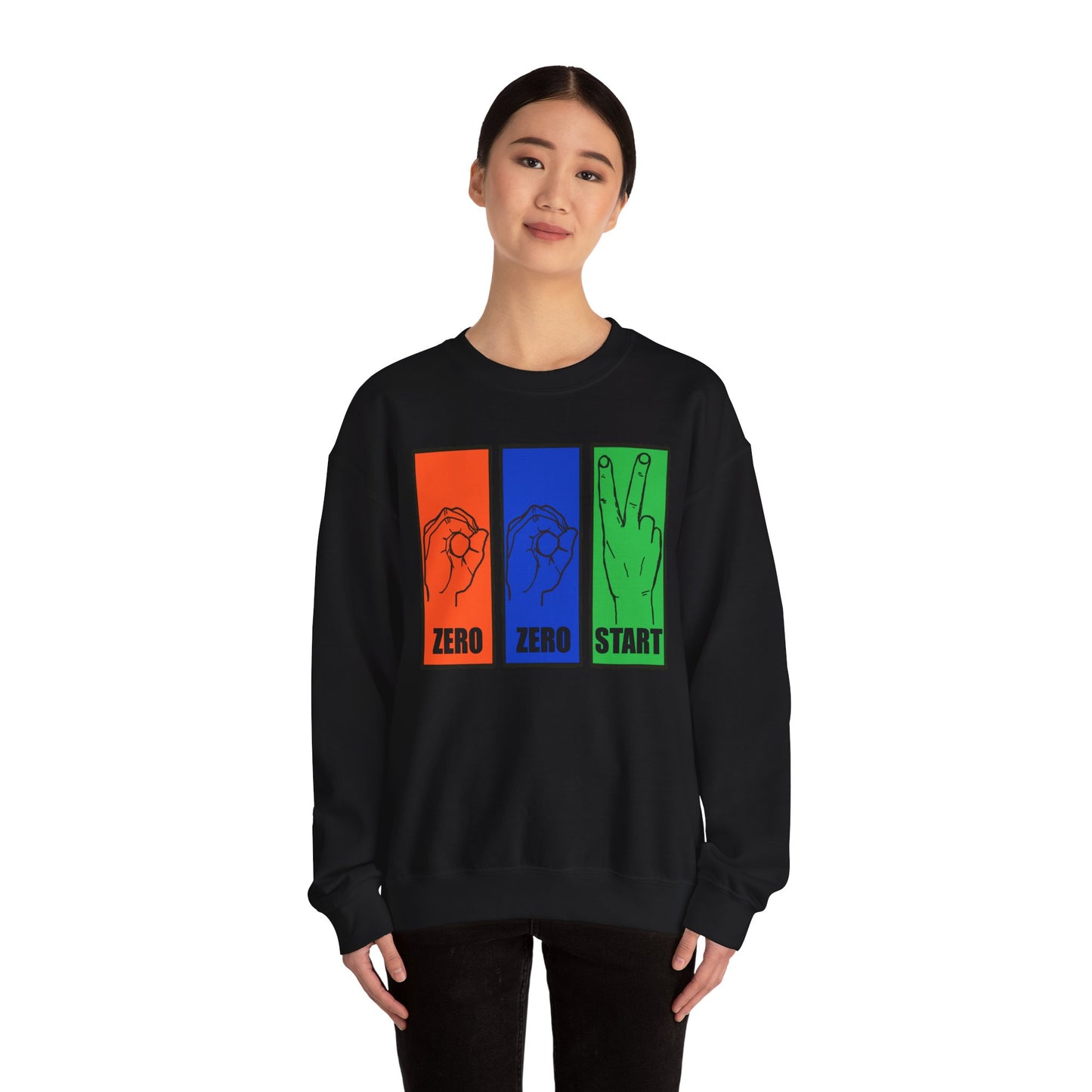 Sign language Pickleball Court Unisex Crewneck Sweatshirt