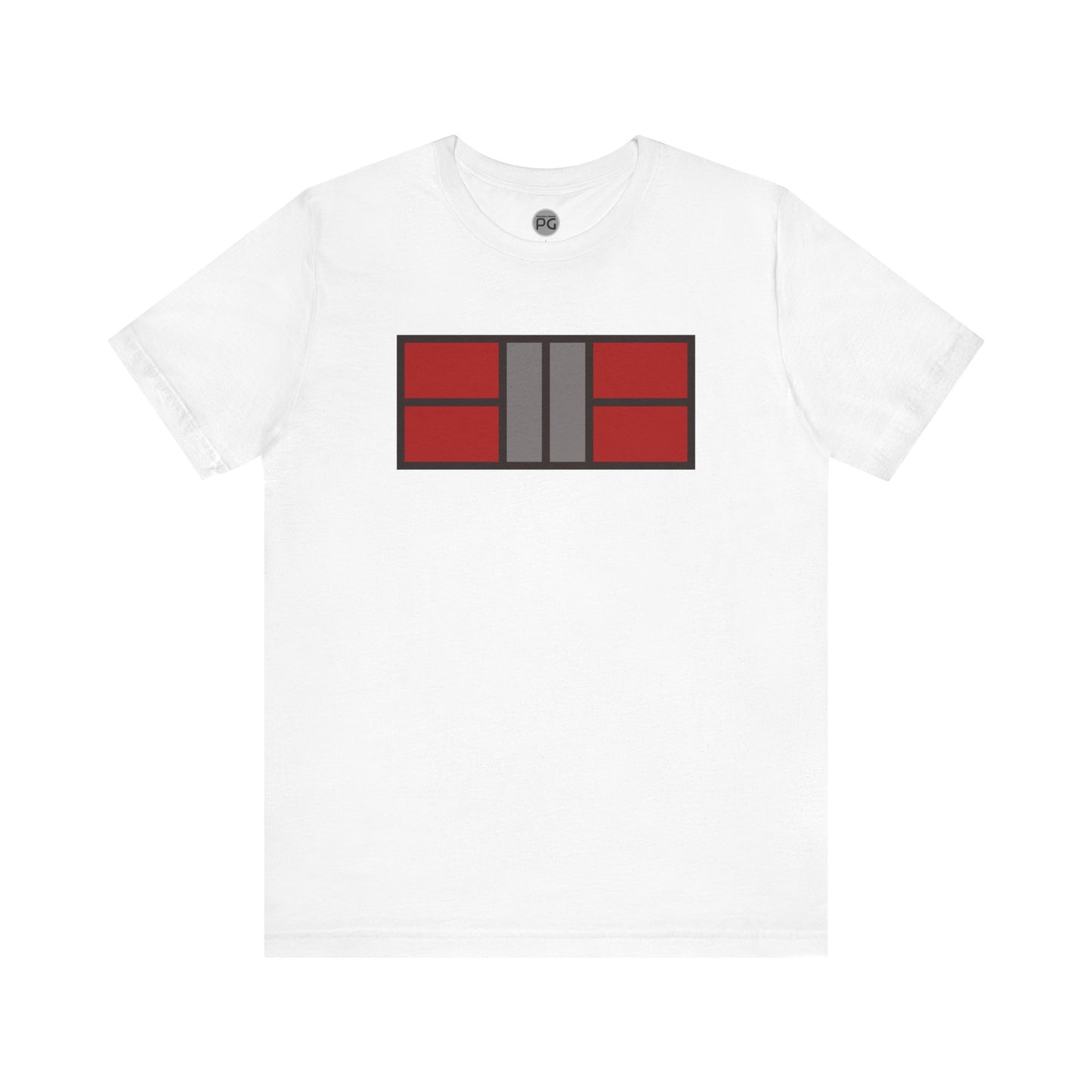 Classy Red/Gray Pickleball Court Unisex Tee