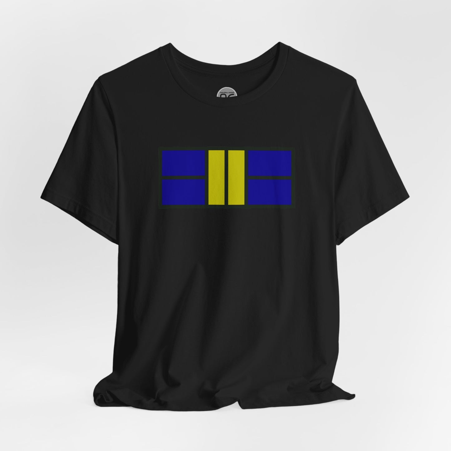 Classy Blue/Gold Pickleball Court Unisex Tee