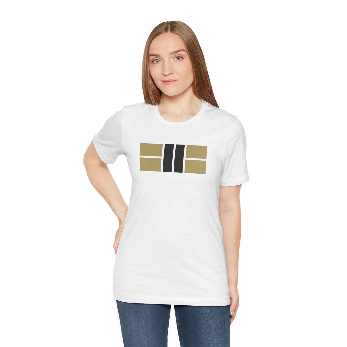 Classy Gold/Black Pickleball Court Unisex Tee