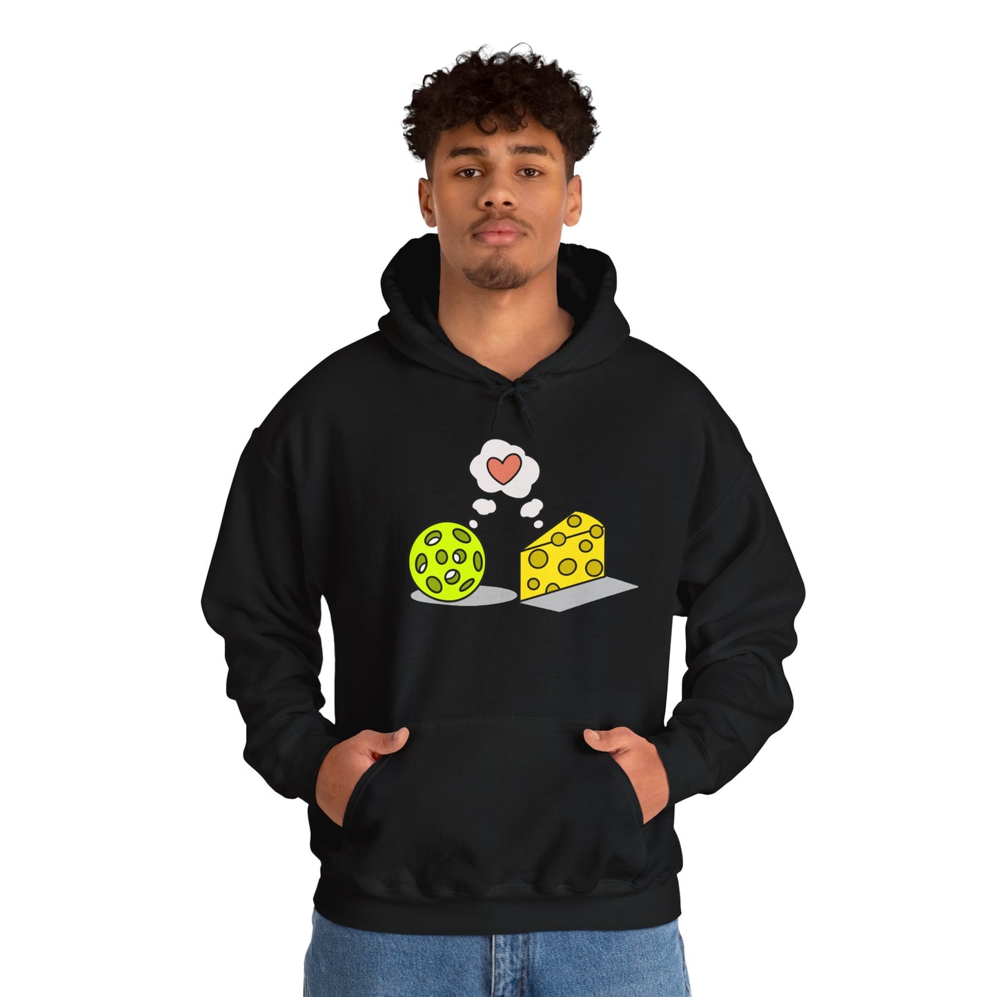 Cheese and Pickleball Unisex Hooded Sweatshirt