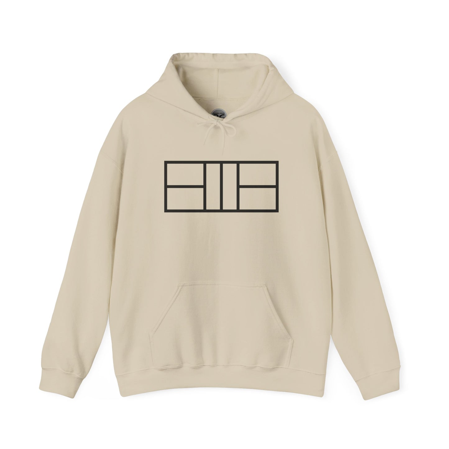Classy black lines Pickleball court Unisex Hooded Sweatshirt