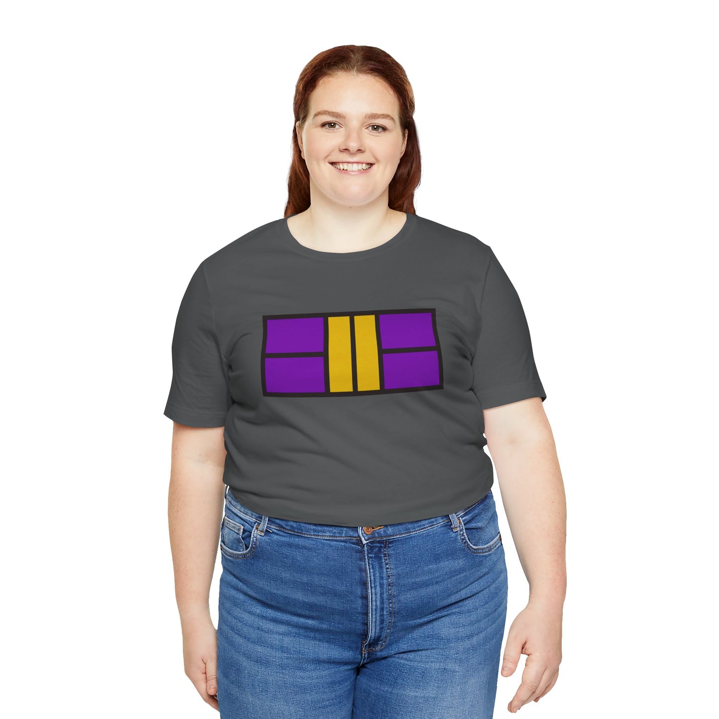 Classy Purple/Gold Pickleball Court Unisex Tee