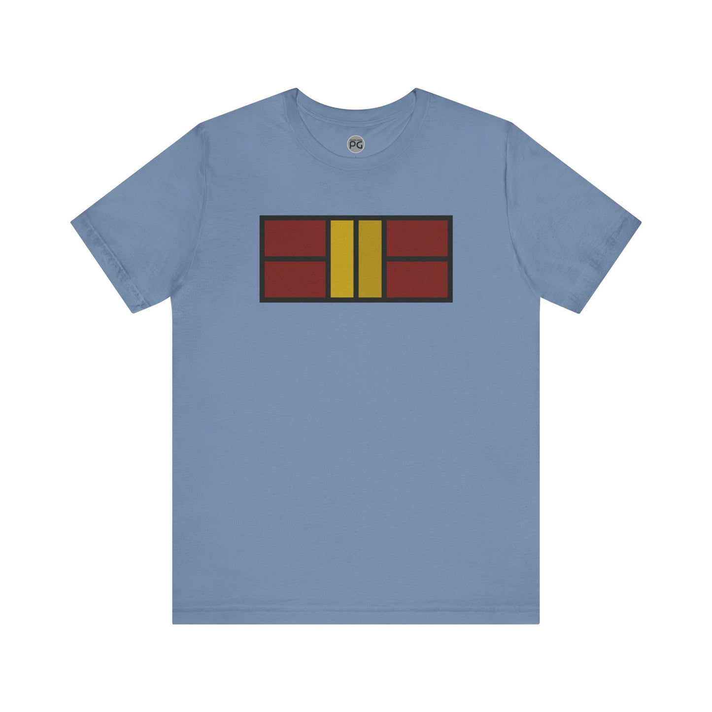 Classy Maroon/Gold Pickleball Court Unisex Tee