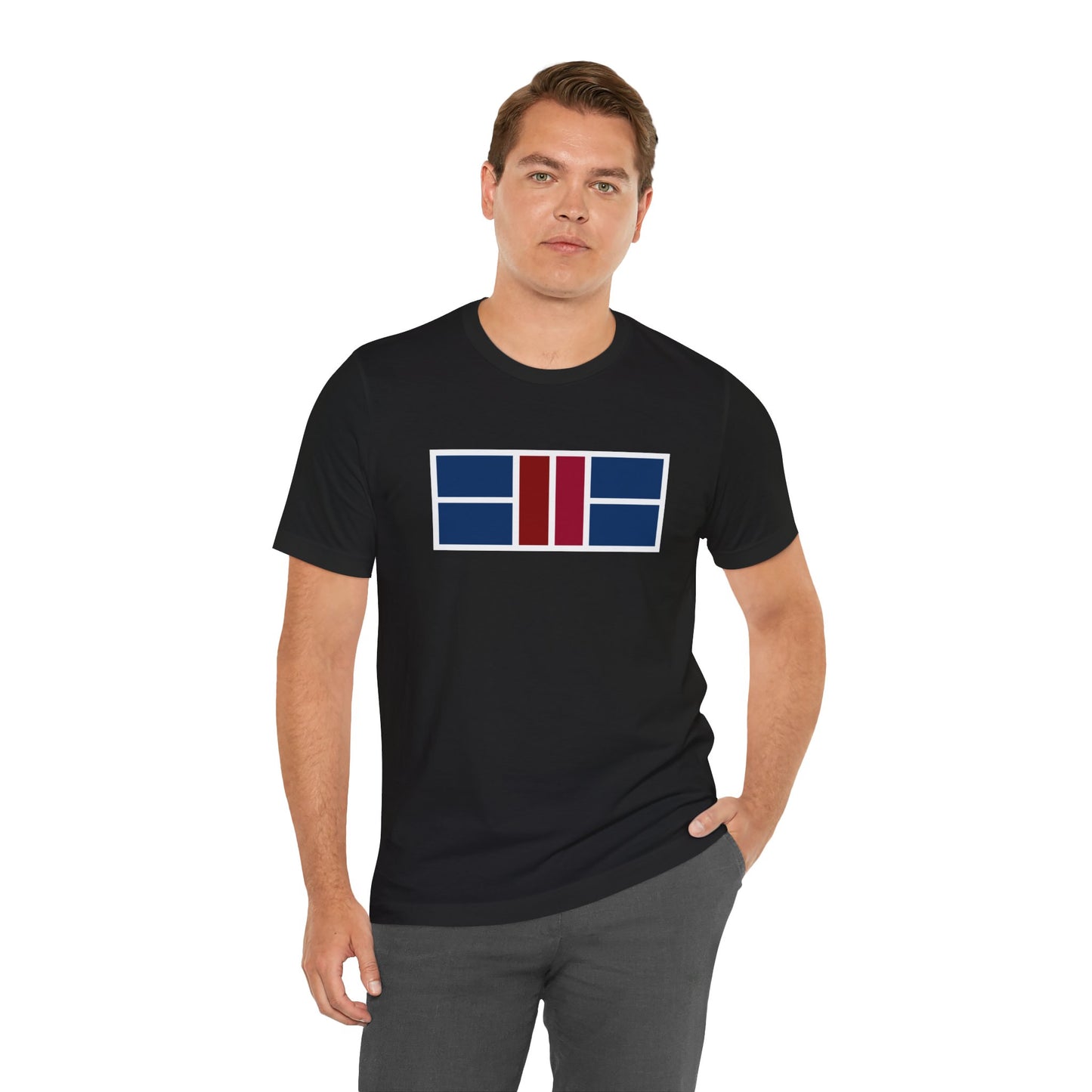 Classy Blue/Red Pickleball Court Unisex Tee
