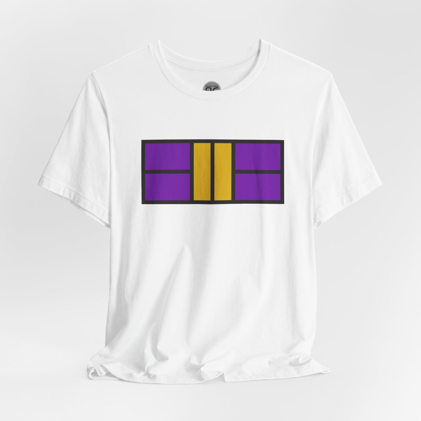 Classy Purple/Gold Pickleball Court Unisex Tee