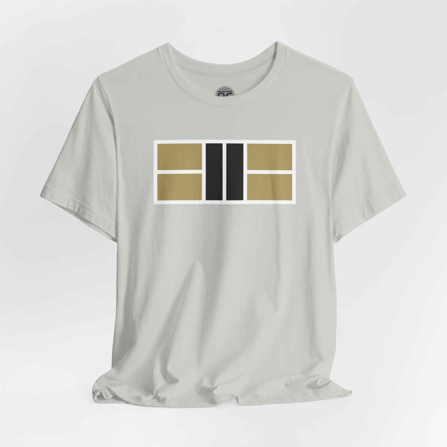 Classy Gold/Black Pickleball Court Unisex Tee