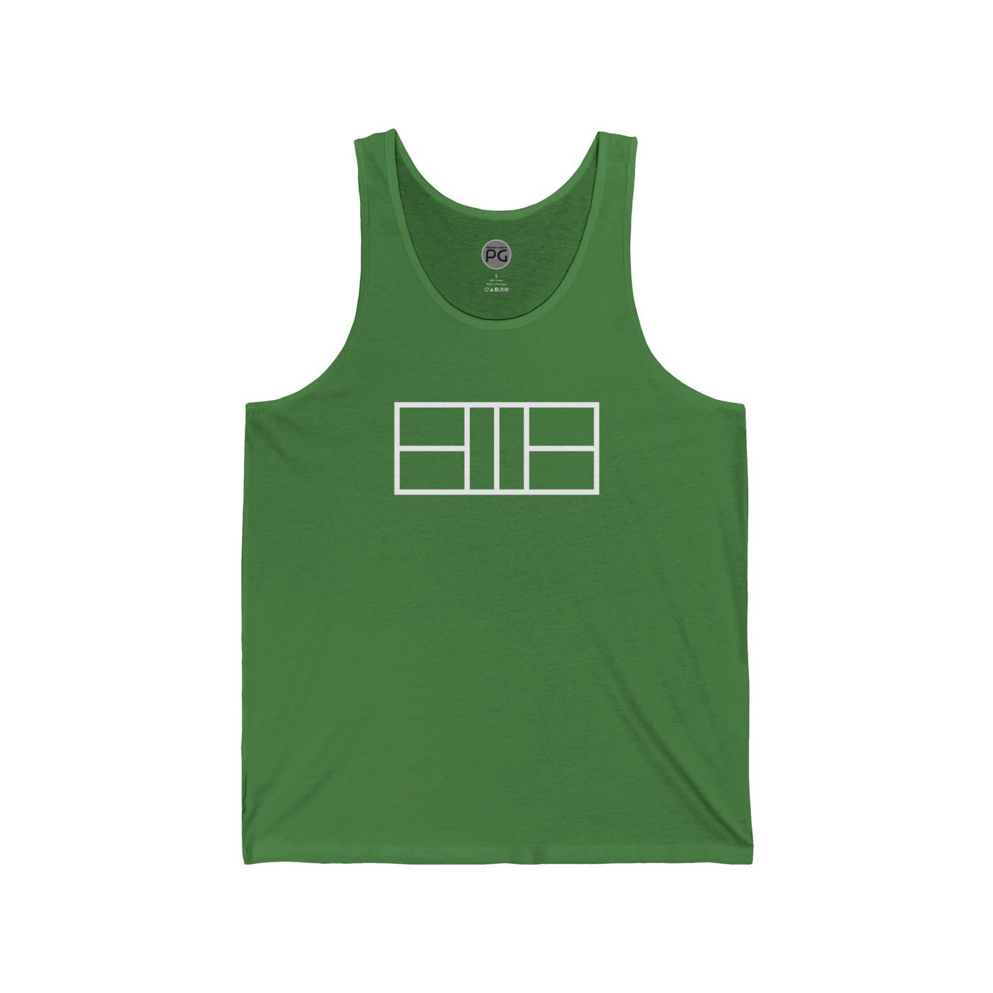 Classic White Lined Pickleball Court Unisex Jersey Tank