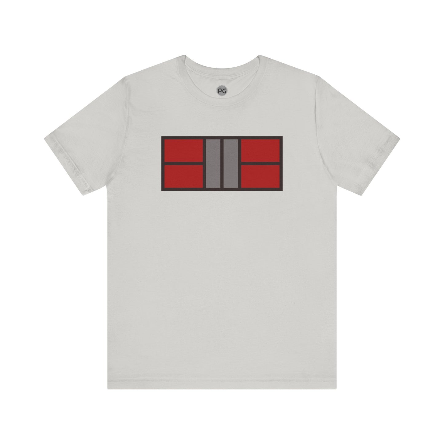 Classy Red/Gray Pickleball Court Unisex Tee