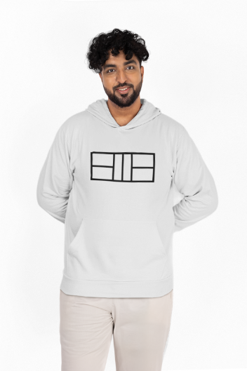 Classy black lines Pickleball court Unisex Hooded Sweatshirt