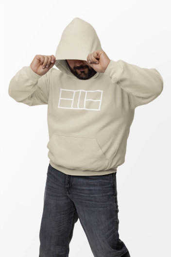 Classy White Lines Unisex Hooded Sweatshirt