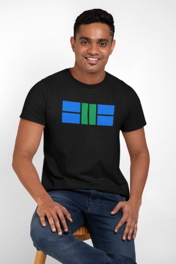 Classy Blue/Green Pickleball Court Unisex Tee