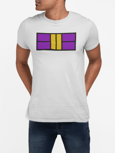 Classy Purple/Gold Pickleball Court Unisex Tee