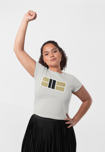 Classy Gold/Black Pickleball Court Unisex Tee