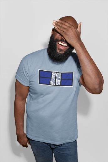 Blue Outside Paisley Pickleball Court Unisex Tee