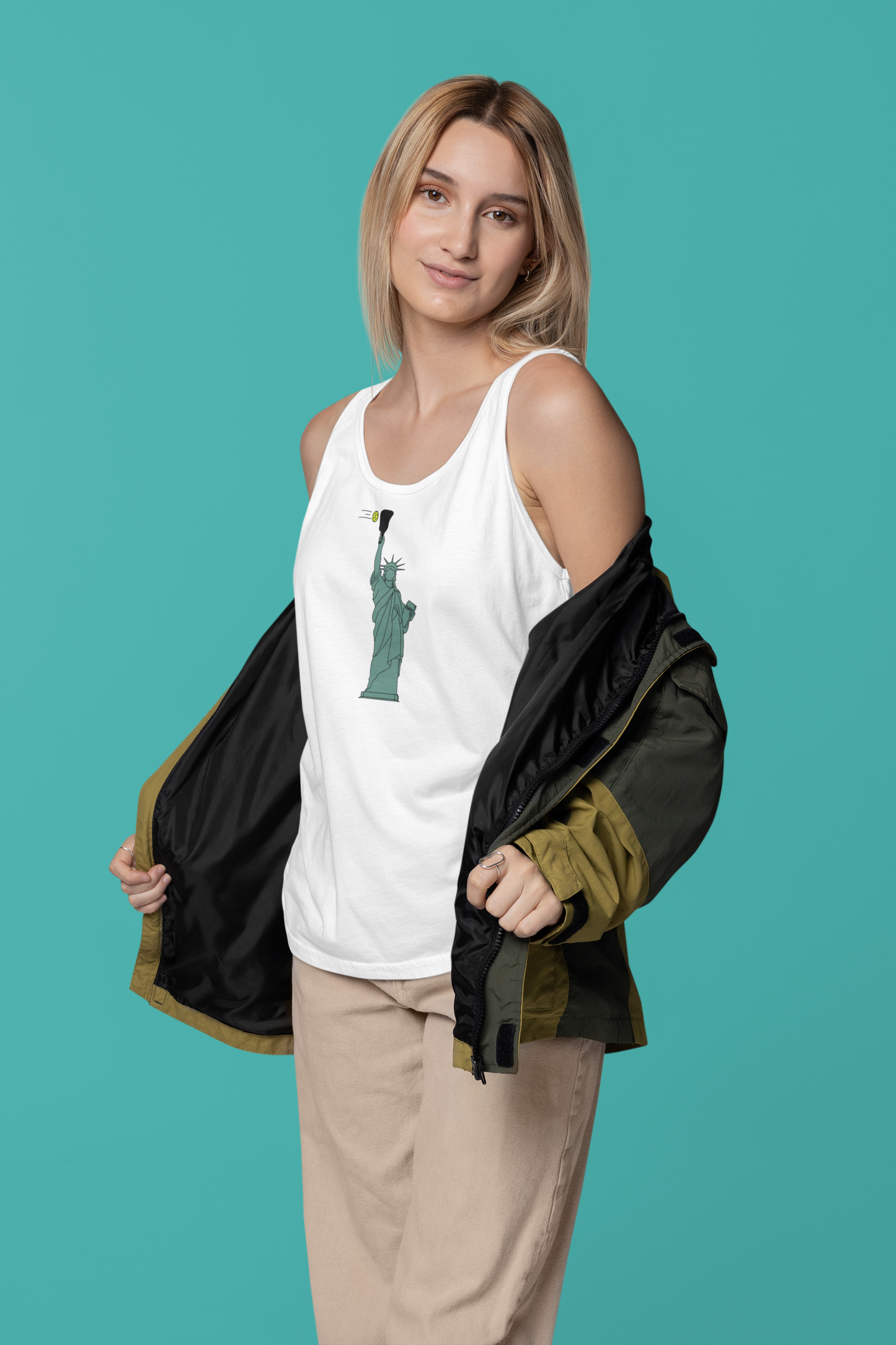 Statue of Liberdink Unisex Jersey Tank