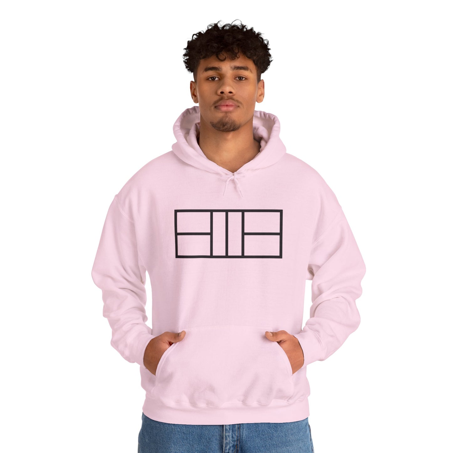 Classy black lines Pickleball court Unisex Hooded Sweatshirt