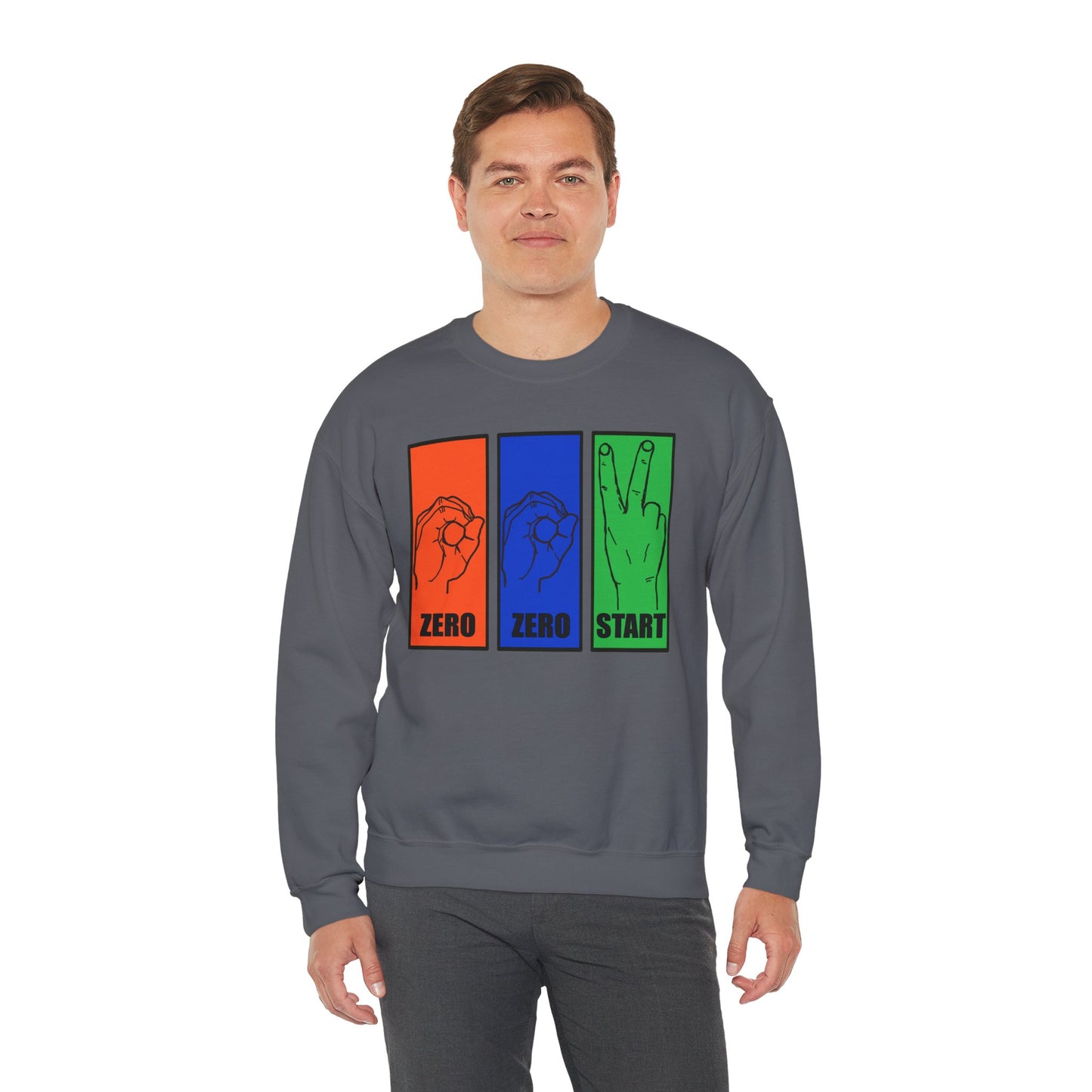 Sign language Pickleball Court Unisex Crewneck Sweatshirt
