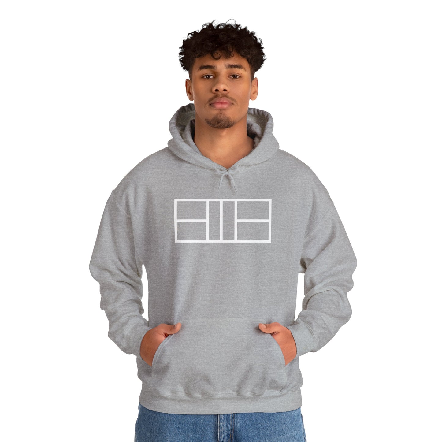 Classy White Lines Unisex Hooded Sweatshirt