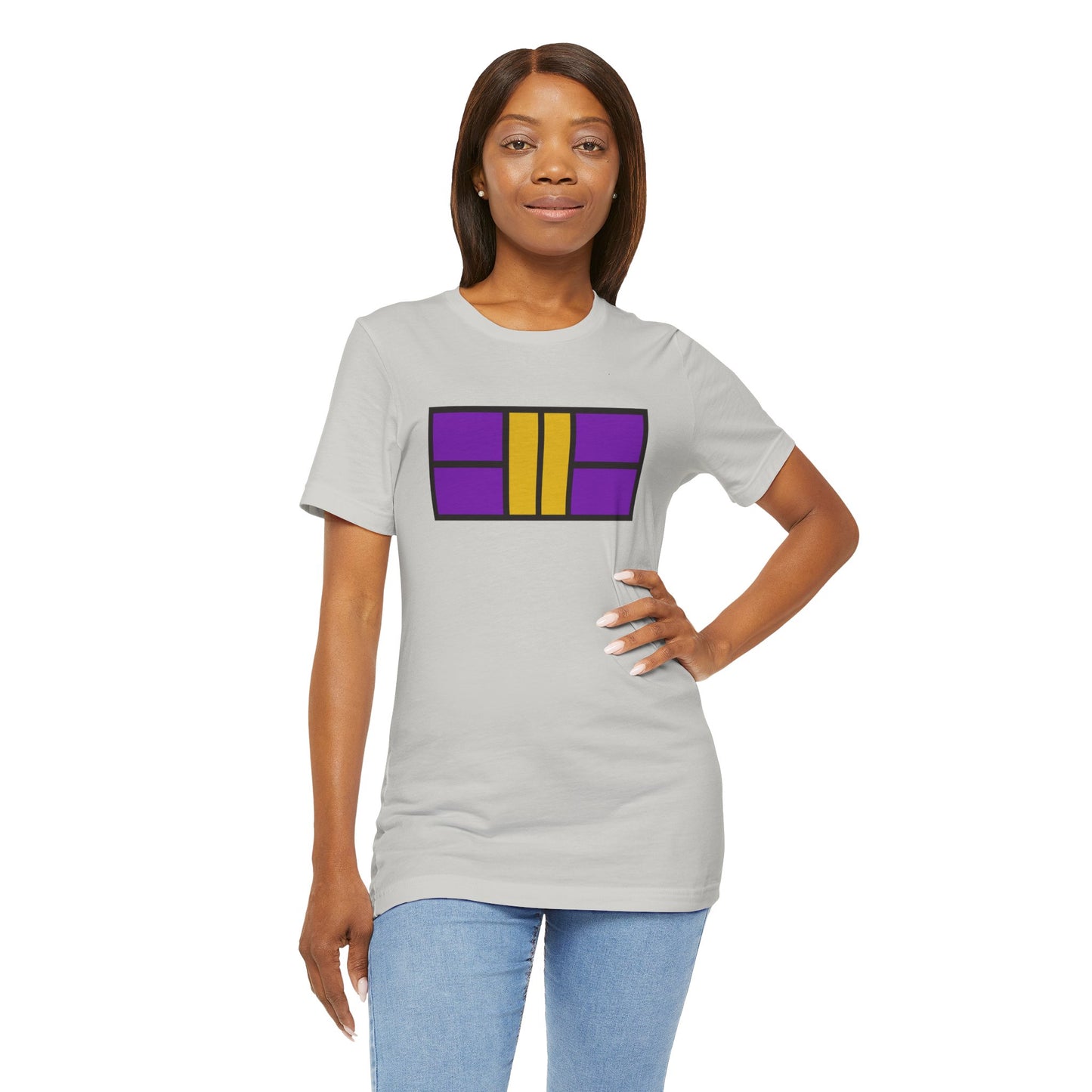 Classy Purple/Gold Pickleball Court Unisex Tee