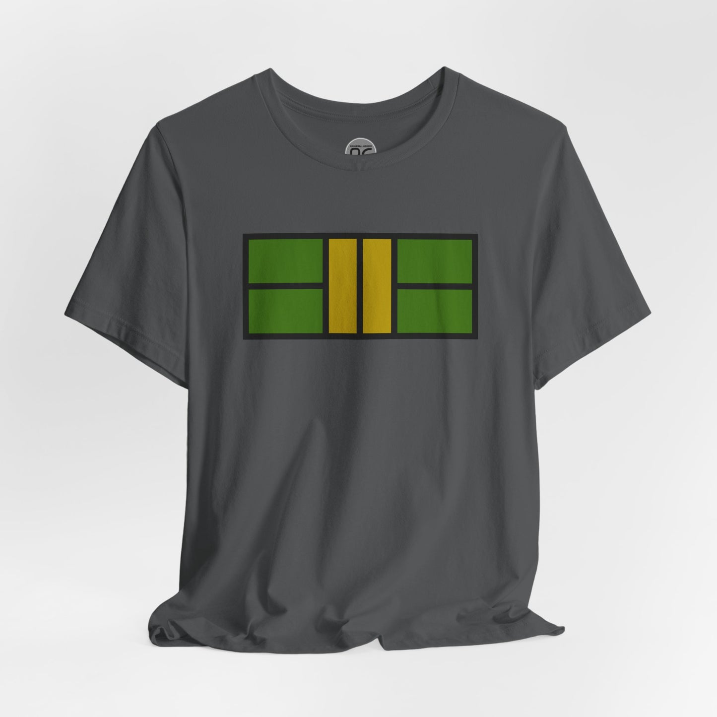 Classy Green/Gold Pickleball Court Unisex Tee
