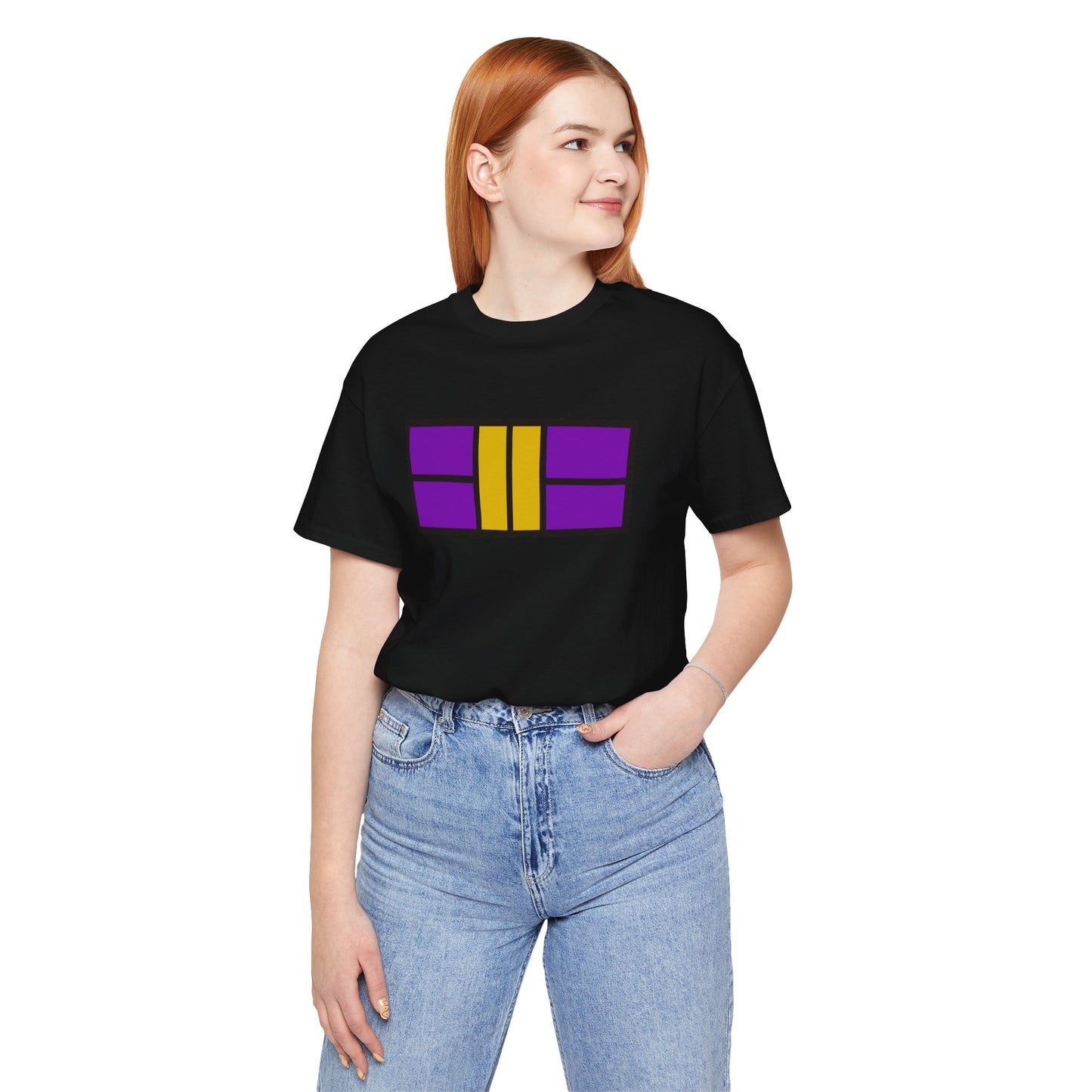Classy Purple/Gold Pickleball Court Unisex Tee