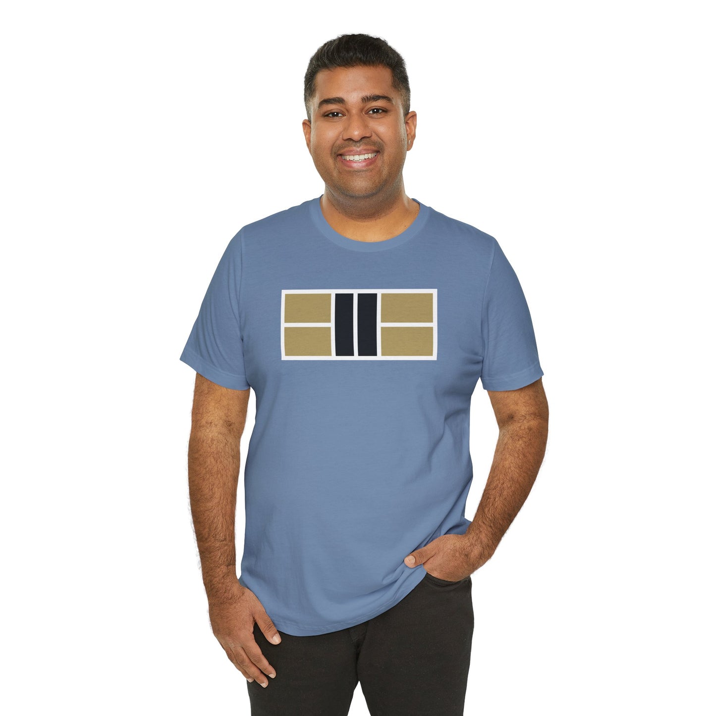 Classy Gold/Black Pickleball Court Unisex Tee