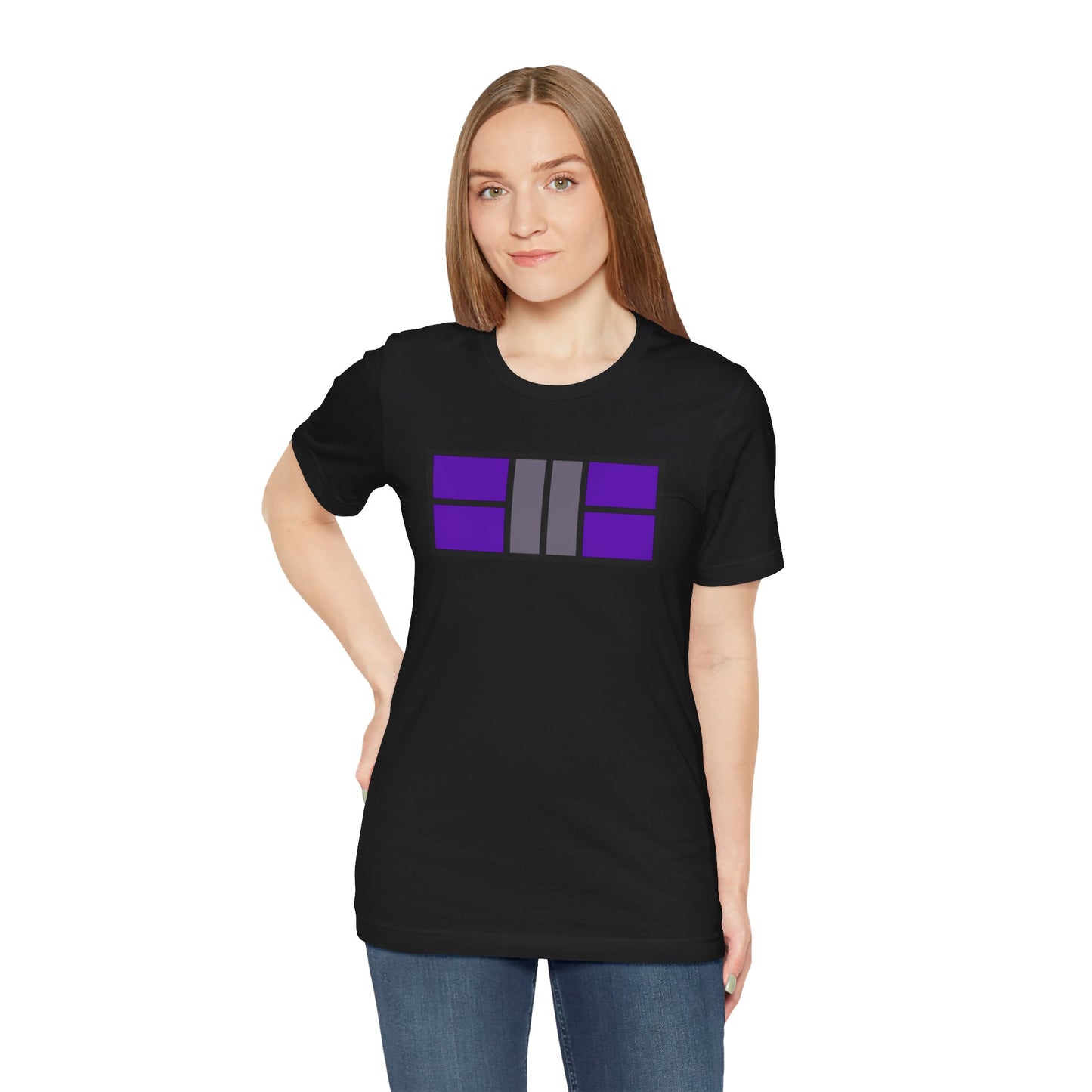 Classy Purple/Gray Pickleball Court Unisex Tee