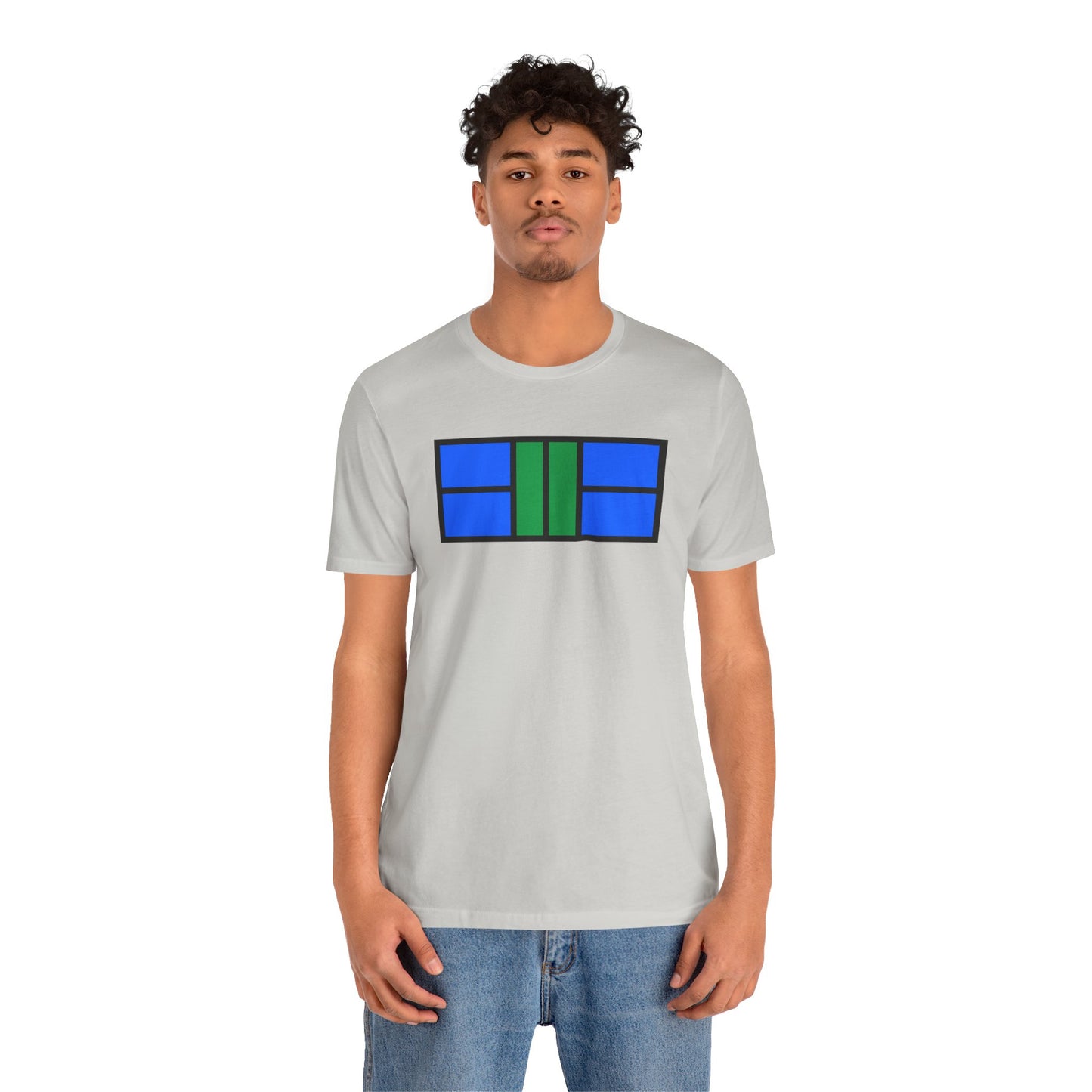 Classy Blue/Green Pickleball Court Unisex Tee