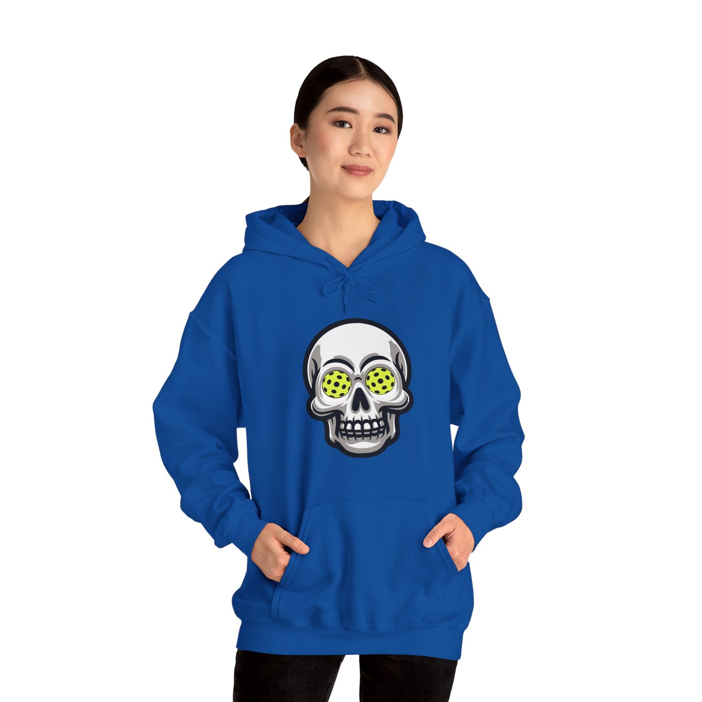 Pickleball Skull Unisex Hooded Sweatshirt