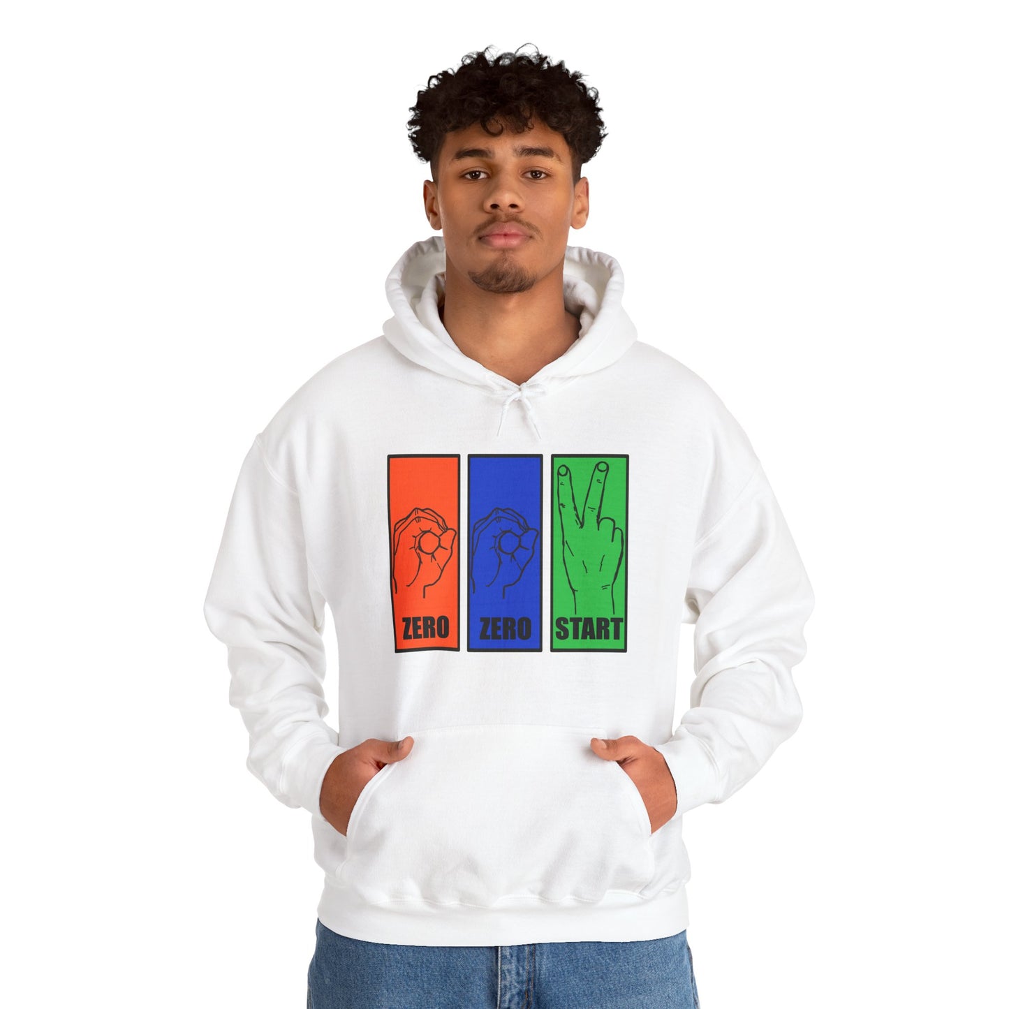 Sign language Pickleball court Unisex Hooded Sweatshirt