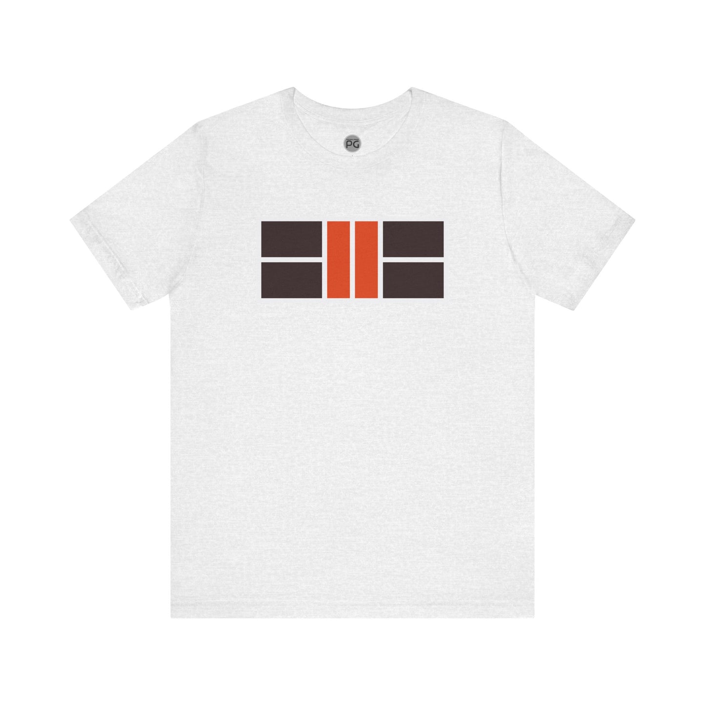 Pickleball Tee - Black and Orange Court Design