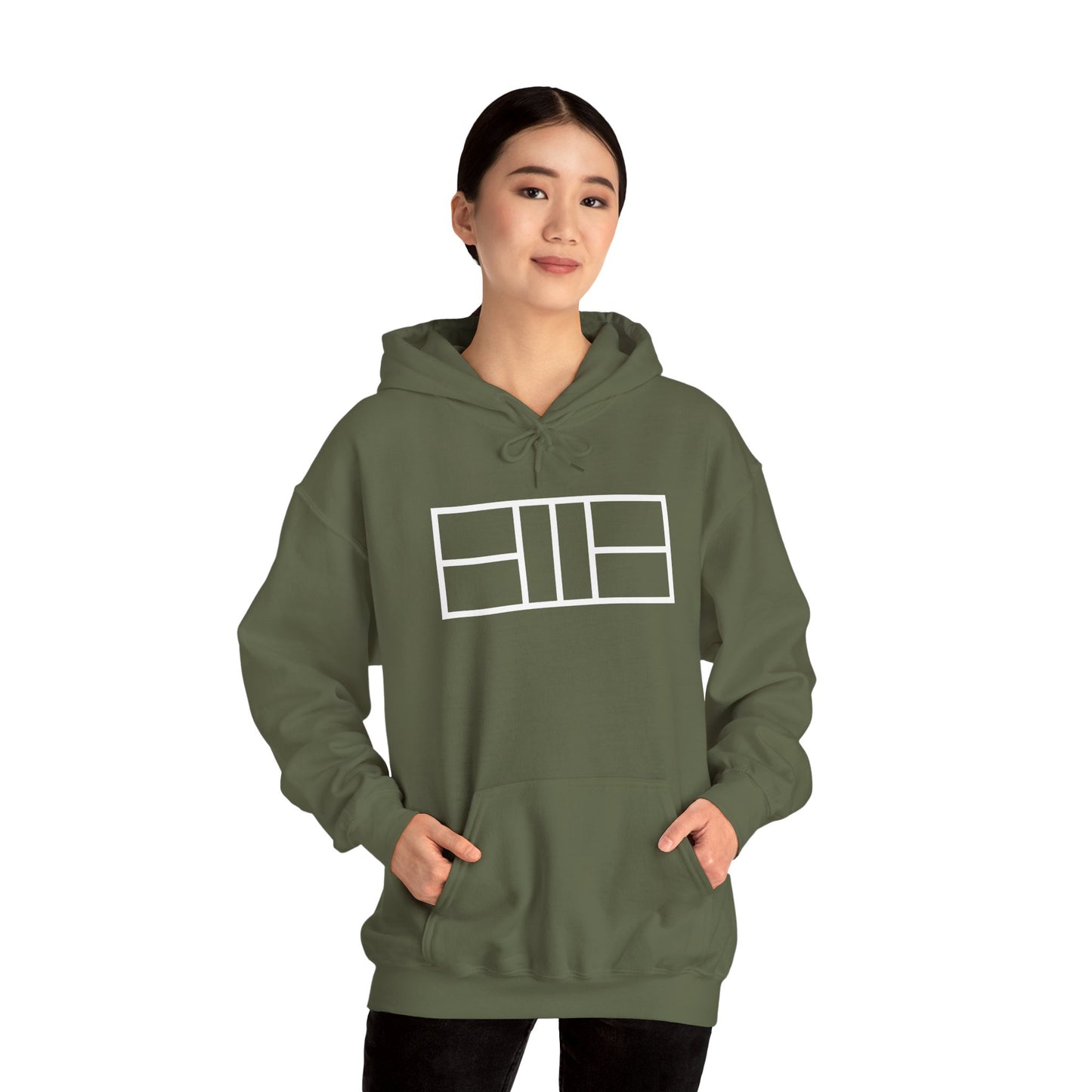 Classy White Lines Unisex Hooded Sweatshirt