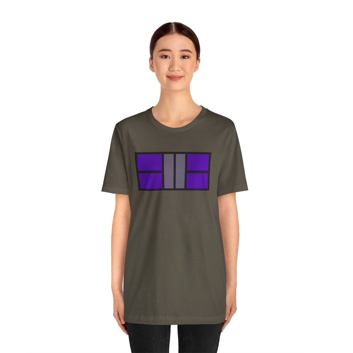 Classy Purple/Gray Pickleball Court Unisex Tee