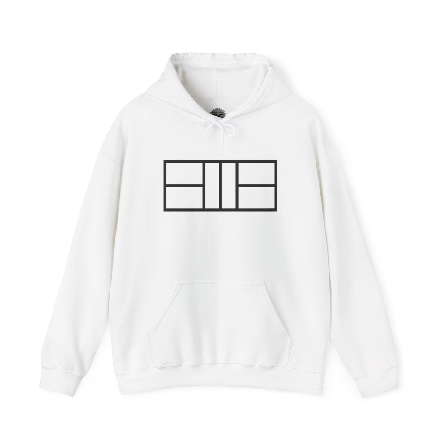 Classy black lines Pickleball court Unisex Hooded Sweatshirt
