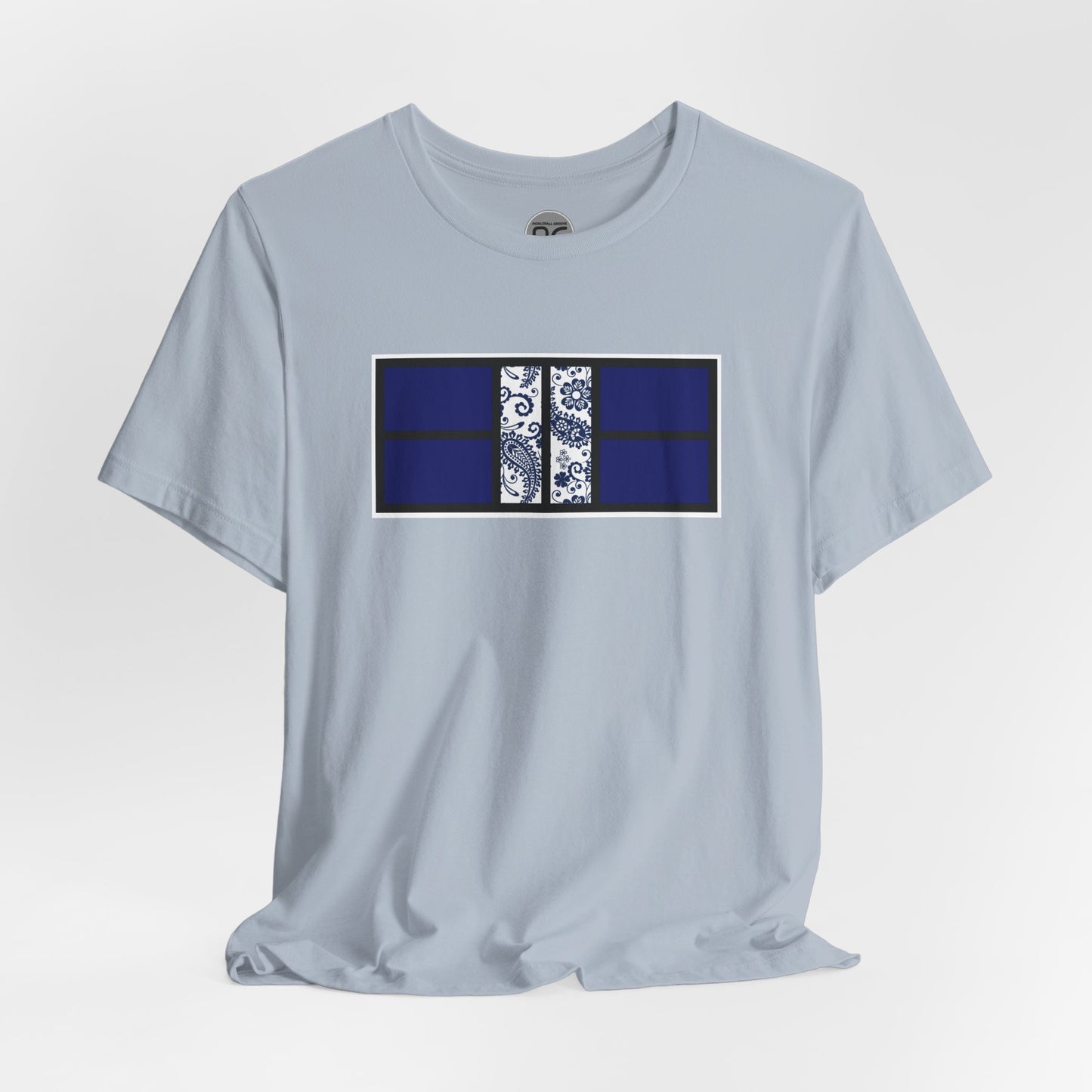 Blue Outside Paisley Pickleball Court Unisex Tee