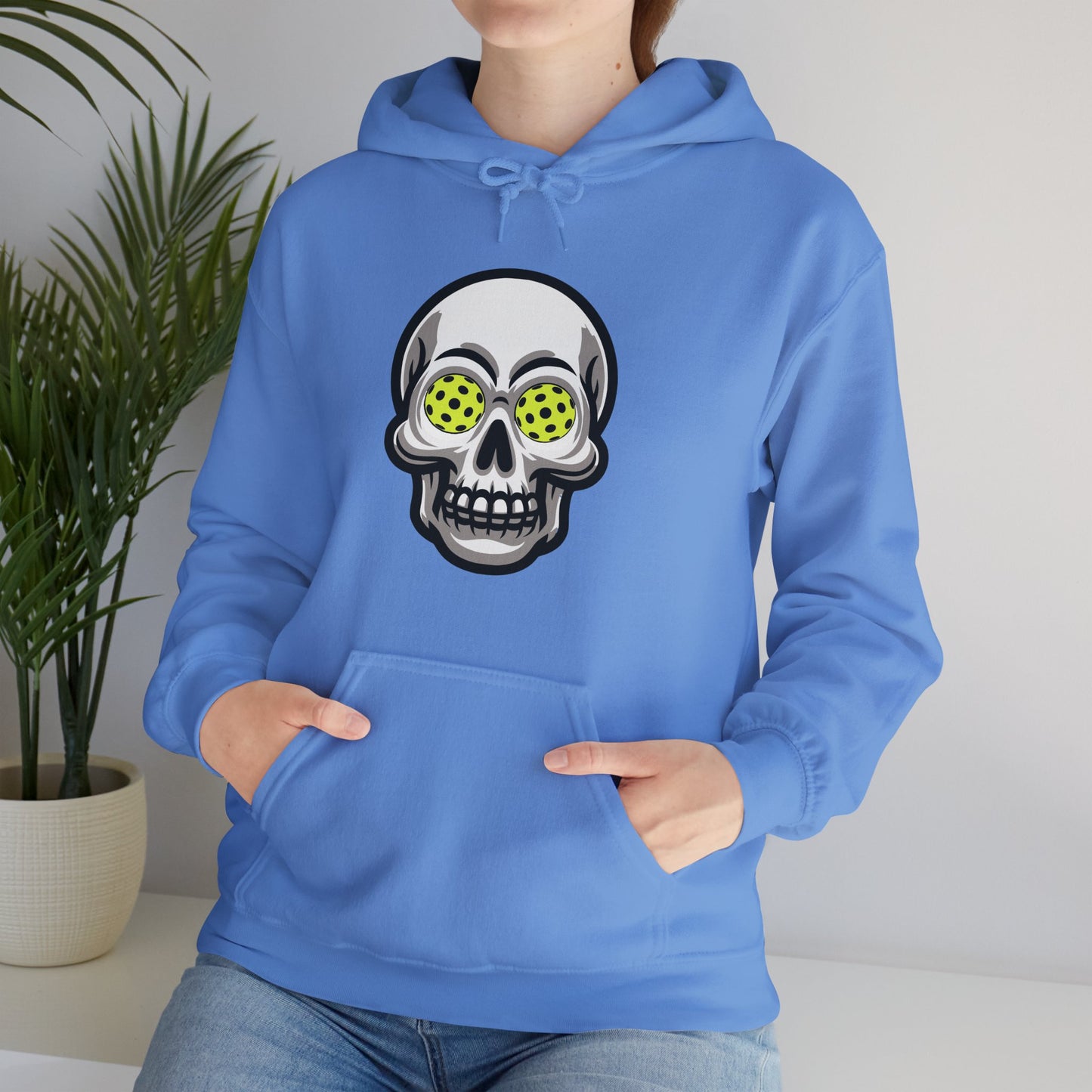 Pickleball Skull Unisex Hooded Sweatshirt