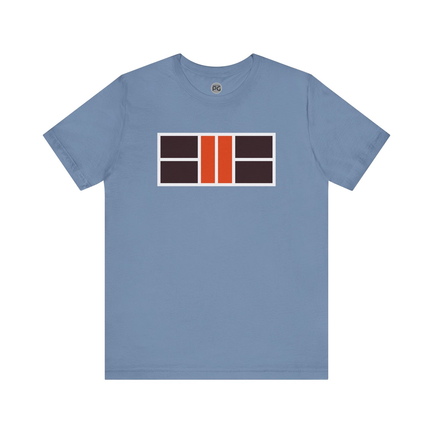 Pickleball Tee - Black and Orange Court Design