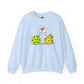 Cheese and pickleball love Unisex Crewneck Sweatshirt