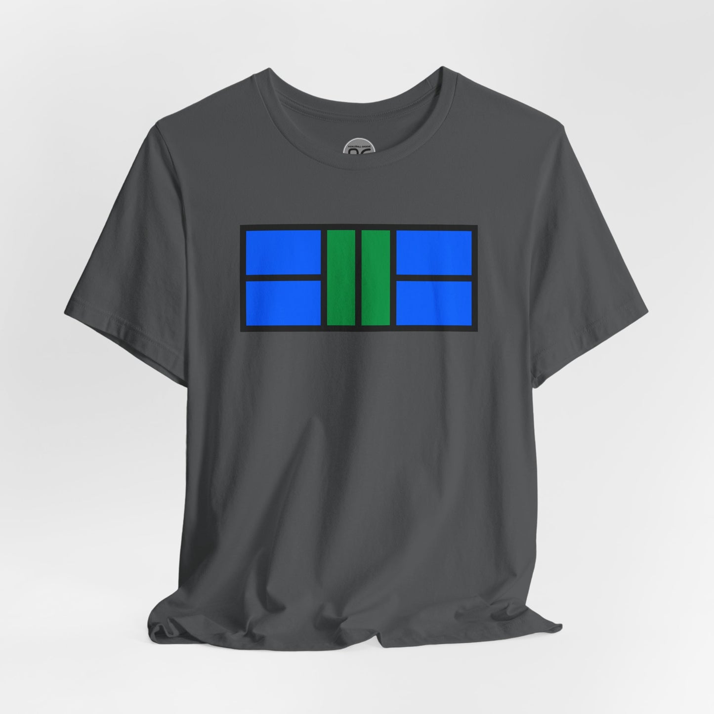 Classy Blue/Green Pickleball Court Unisex Tee
