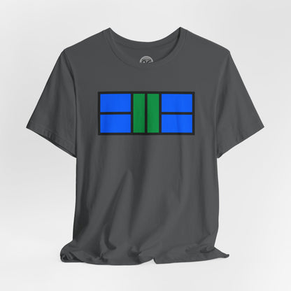 Classy Blue/Green Pickleball Court Unisex Tee