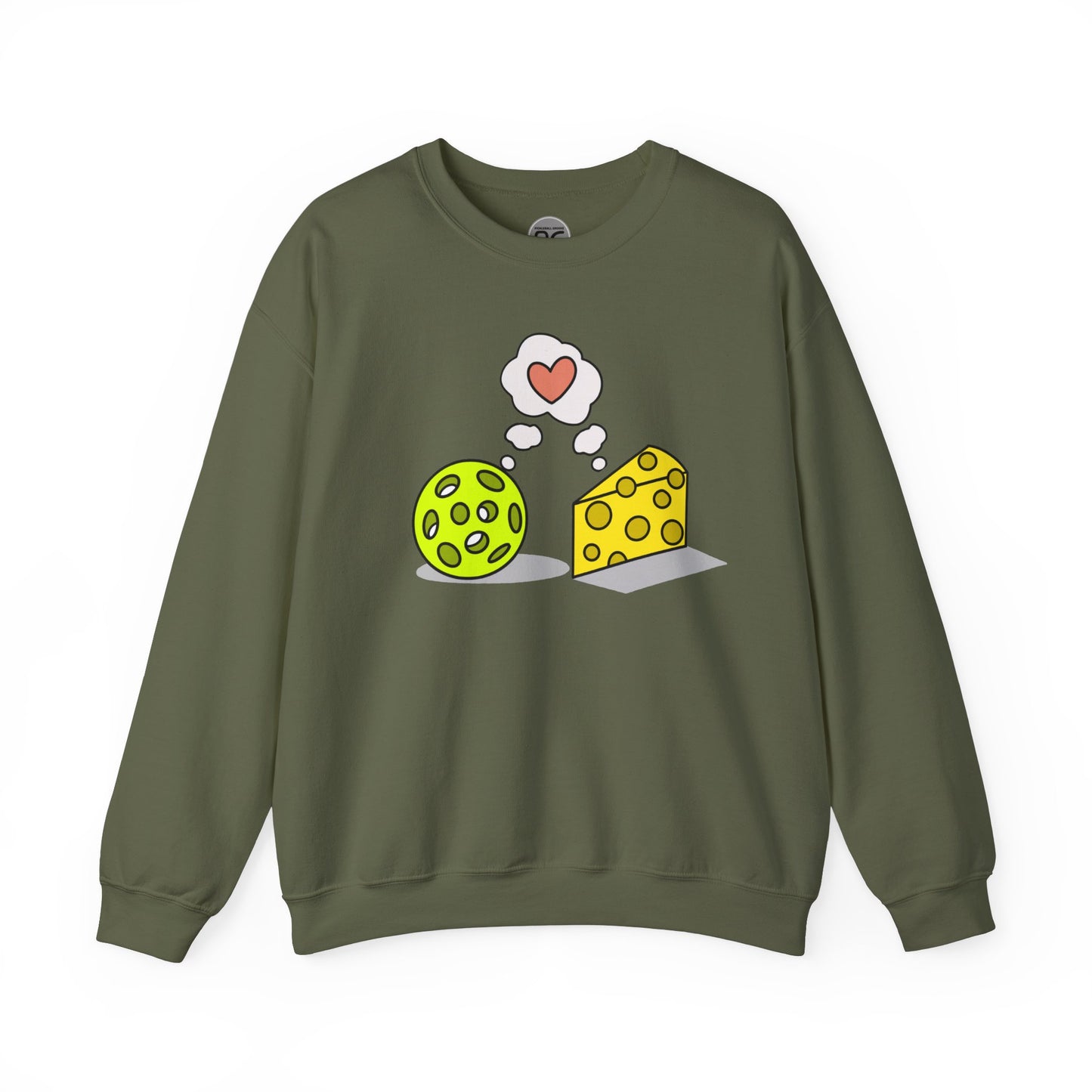 Cheese and pickleball love Unisex Heavy Blend™ Crewneck Sweatshirt