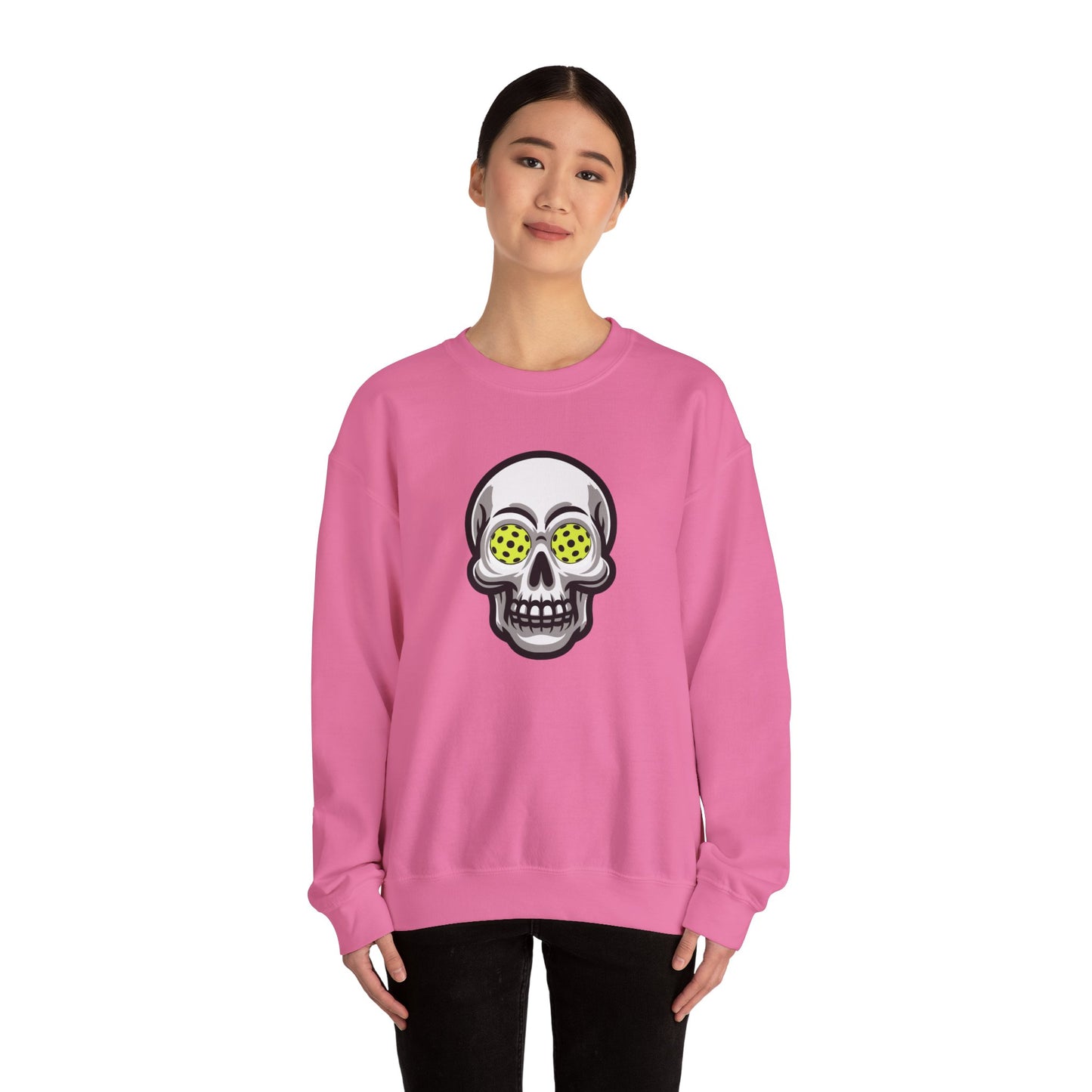 Pickleball Skull Unisex Heavy Blend™ Crewneck Sweatshirt